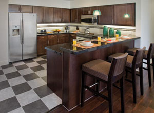 Interior of the WorldMark Anaheim Kitchen