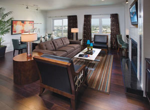 Interior of the WorldMark Anaheim Living Room