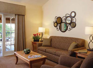 Interior of the WorldMark Dolphin's Cove Living Room